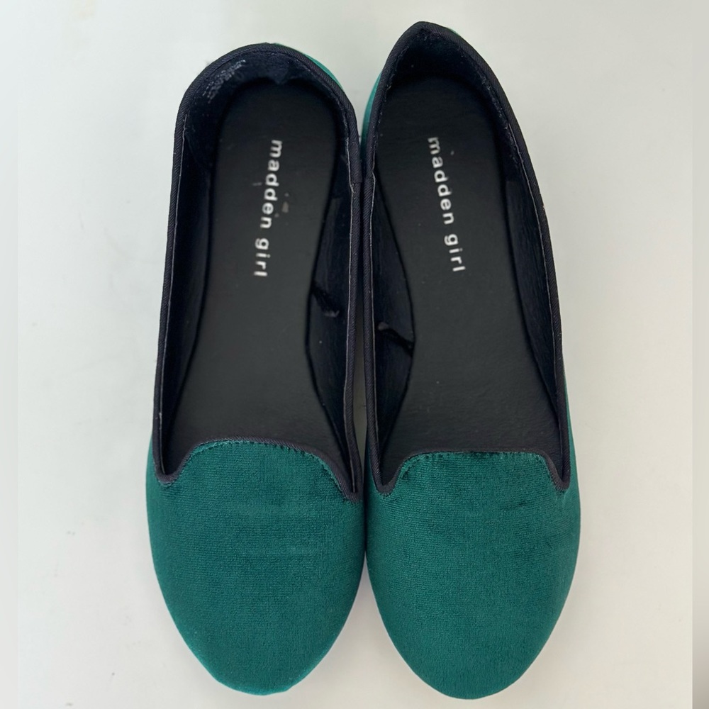 Madden Girl Emerald Green Velvet Loafer